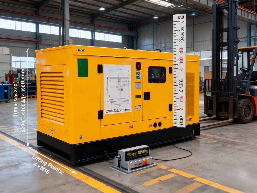 How big is a 150 kVA generator?